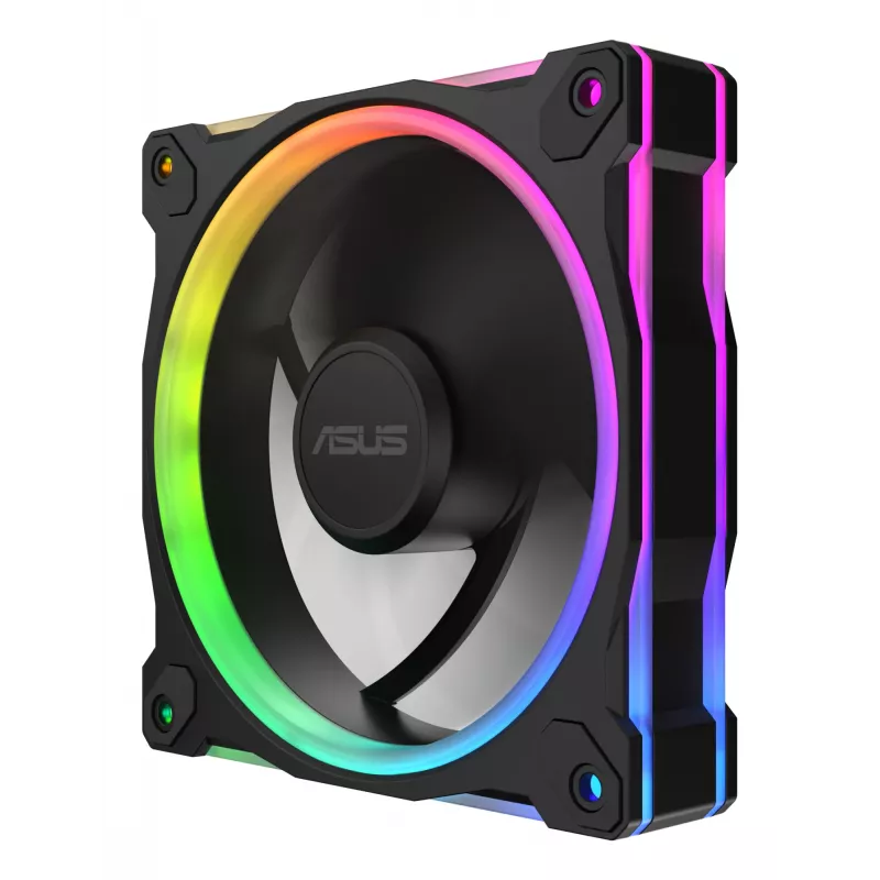 Ventilators ASUS Prime MR120 ARGB melns 12 cm uzmavas gultnis