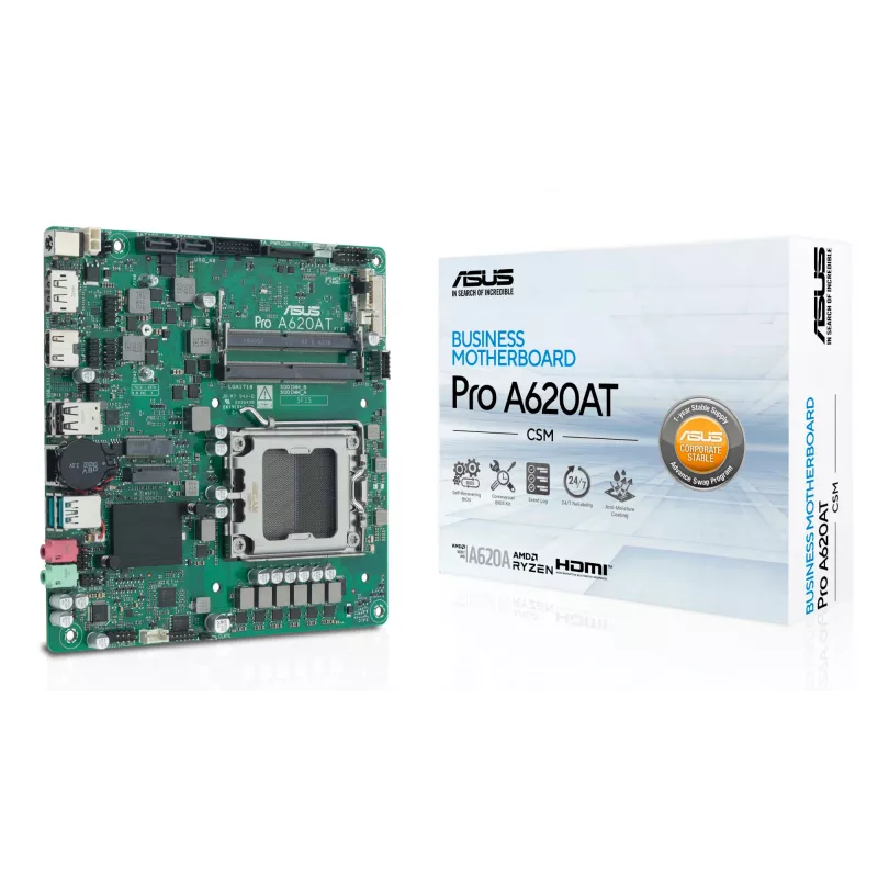 Mātesplate ASUS 90MB1L5M-M0EAYC AMD A620A ligzda AM5 mini ITX