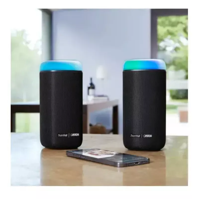 Bluetooth skaļrunis CANTON Glow Pro by HAMA, melns, 3,5 mm ligzda, LED gaismas efekti