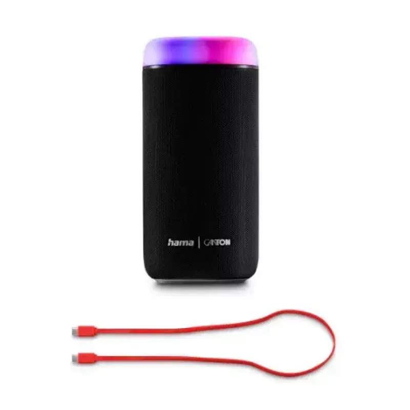 Bluetooth skaļrunis CANTON Glow Pro by HAMA, melns, 3,5 mm ligzda, LED gaismas efekti