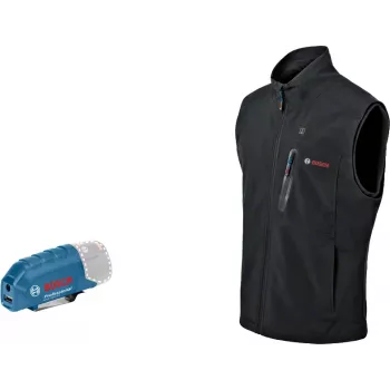 Bosch GHV 12+18V XA Professional apsildāmā veste, S izmērs, melna
