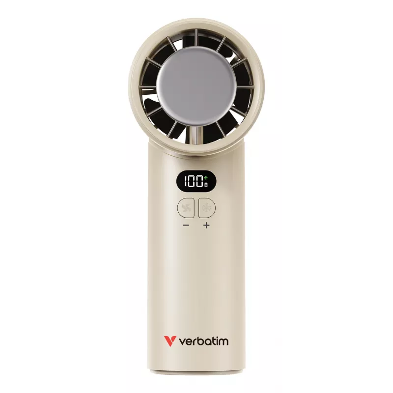 Verbatim Cool’n’Go IceTouch rokas ventilators balts/sudraba, Sudraba, Balts, 1 ventilators(-i), Rokas ventilators, 1 gab., 8 W, Lithium-Ion (Li-Ion)