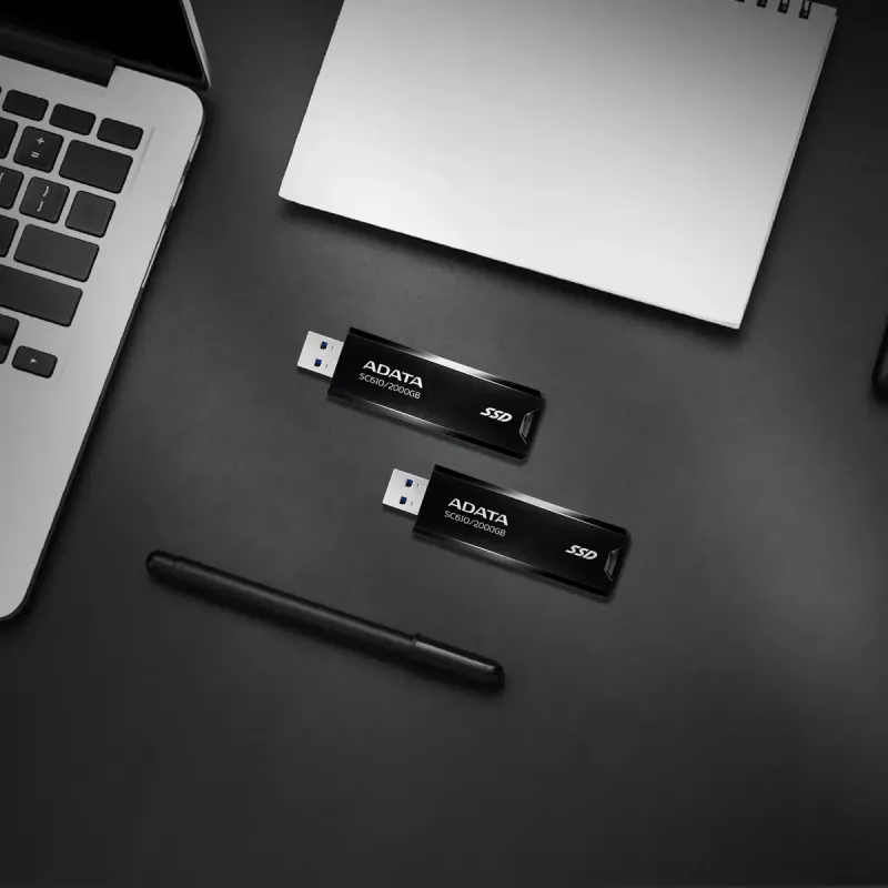 USB zibatmiņa ADATA SC610 500 GB USB Type-A 3.2 Gen 2 (10 Gbit/s) 550/500 MB/s, melna
