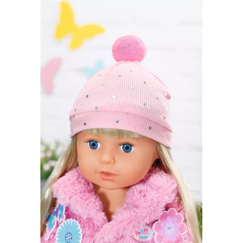 Leļļu drēbju komplekts BABY born Rozā mētelīša komplekts 43cm Salokāms