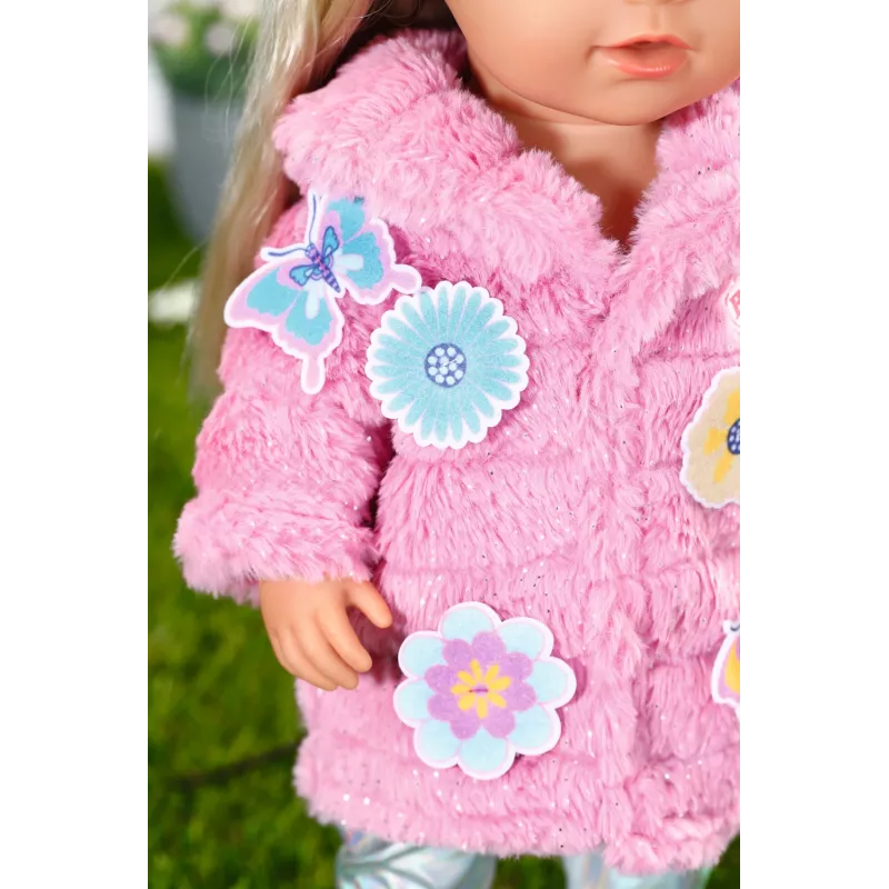 Leļļu drēbju komplekts BABY born Rozā mētelīša komplekts 43cm Salokāms