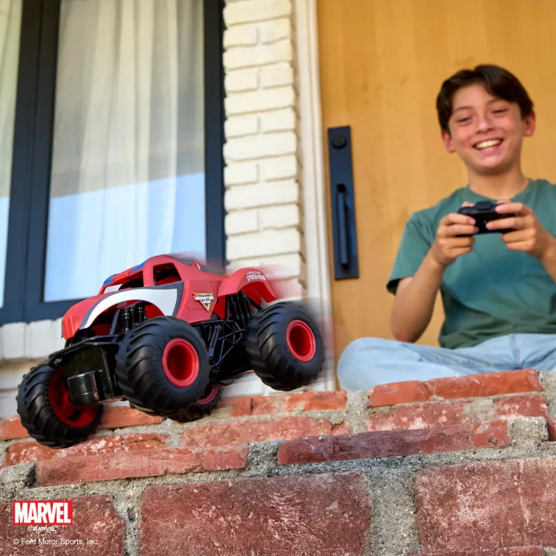 Monster Jam , Marvel The Amazing Spider-Man RC Monster Truck, mērogā 1:24, rotaļlietas zēniem un meitenēm no 4 gadu vecuma