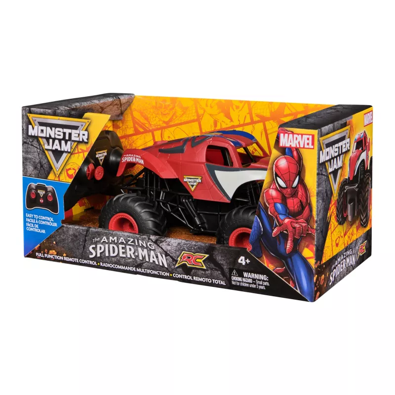 Monster Jam , Marvel The Amazing Spider-Man RC Monster Truck, mērogā 1:24, rotaļlietas zēniem un meitenēm no 4 gadu vecuma