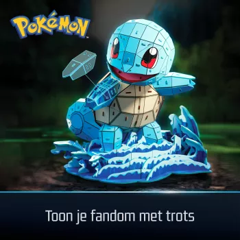 4D Build , Pokémon Squirtle 3D modeļa komplekts, Pokémon figūra, Kanto pirmā partnera kolekcija, galda dekors, 180 gabali, no 12 gadu vecuma