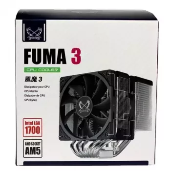Gaisa dzesētājs Scythe Fuma 3 12 cm melns 39,44 cfm 114,89 m³/h