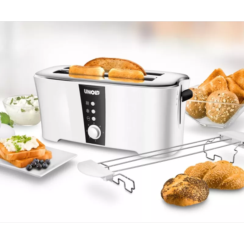 Toasteris Unold Design Dual 4 šķēles 1350 W Melns Balts