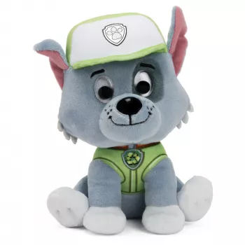 PAW Patrol GUND Oficiālais Rocky ar paraksta pārstrādes uniformu plīša rotaļlieta, pildīts dzīvnieks vecumā no 1 gada, 6 collas