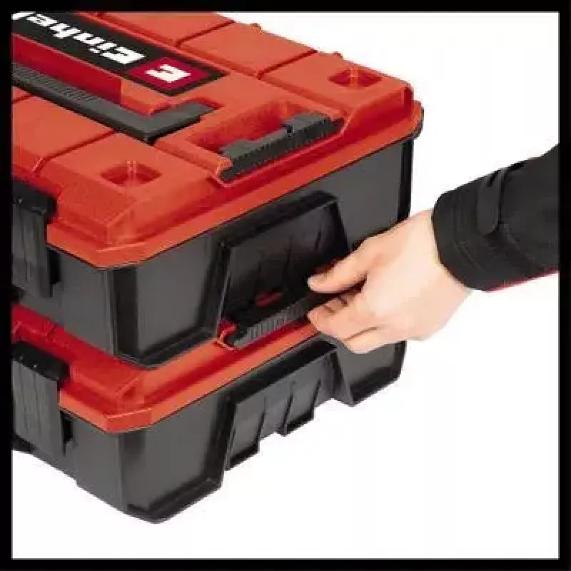 Mazo detaļu kastīte Einhell E-Case S-F Polipropilēns Melna Sarkana 42x28x9,5 cm