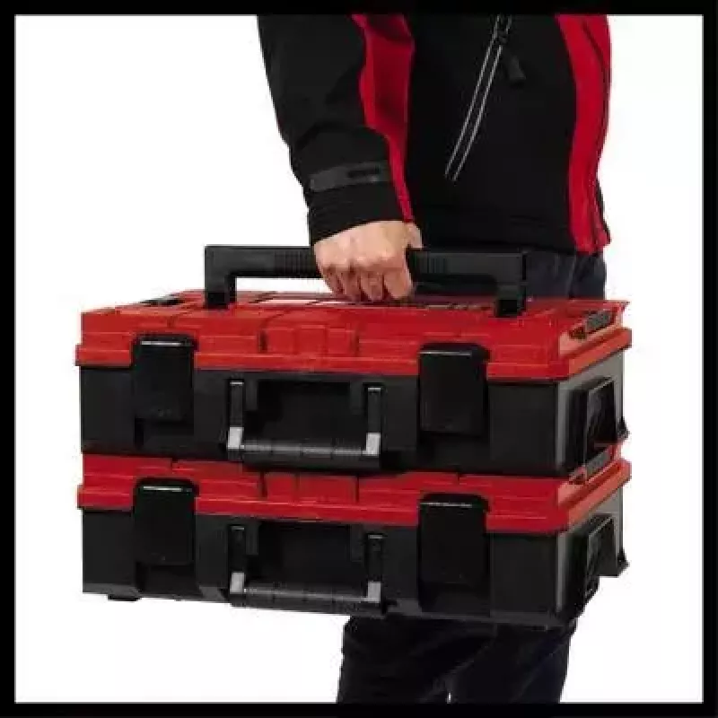 Mazo detaļu kastīte Einhell E-Case S-F Polipropilēns Melna Sarkana 42x28x9,5 cm