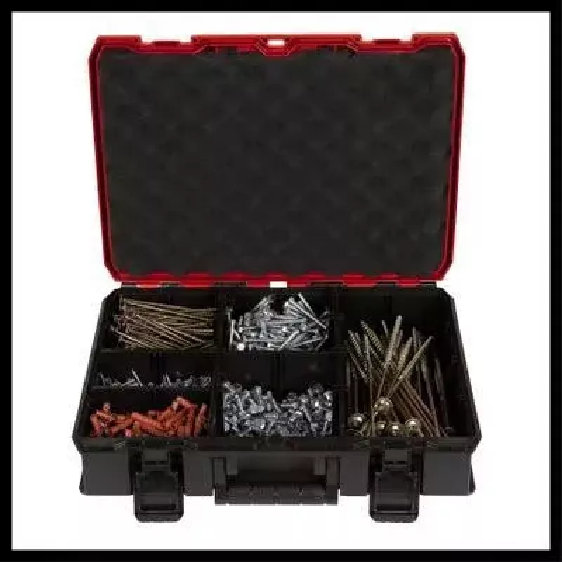 Mazo detaļu kastīte Einhell E-Case S-F Polipropilēns Melna Sarkana 42x28x9,5 cm
