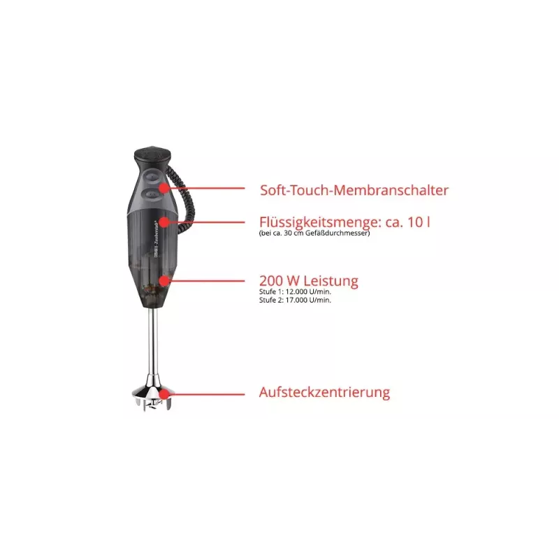 ESGE M 200 BBQ 10 L iegremdējamais blenderis 200 W Melns, Hromēts