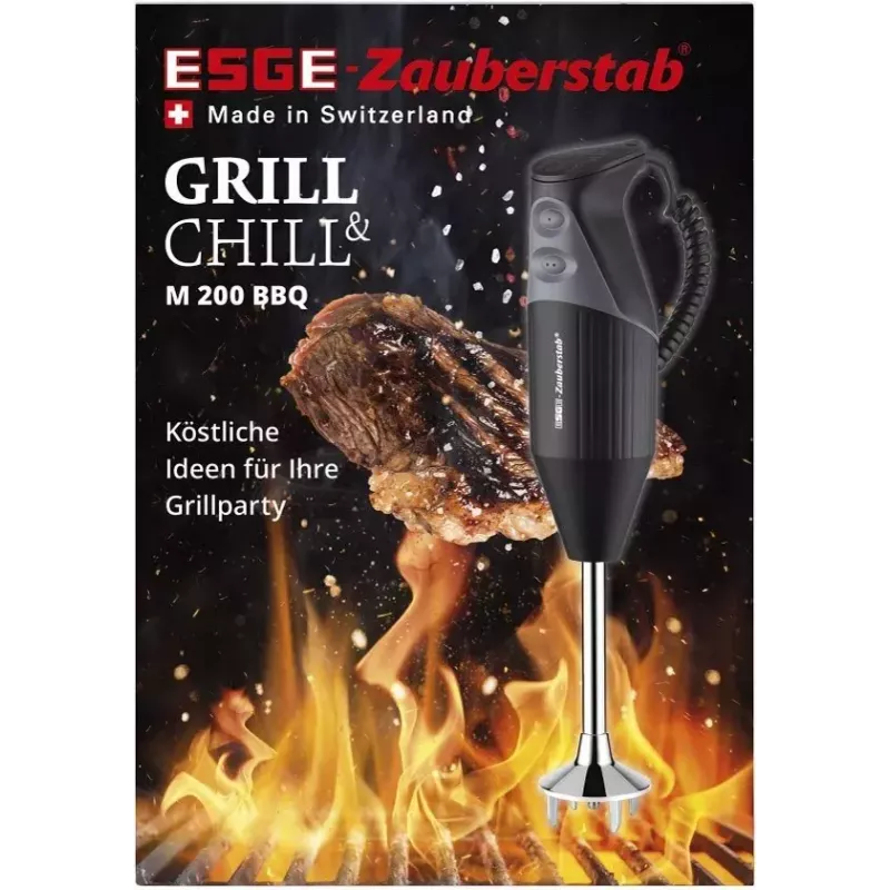 ESGE M 200 BBQ 10 L iegremdējamais blenderis 200 W Melns, Hromēts