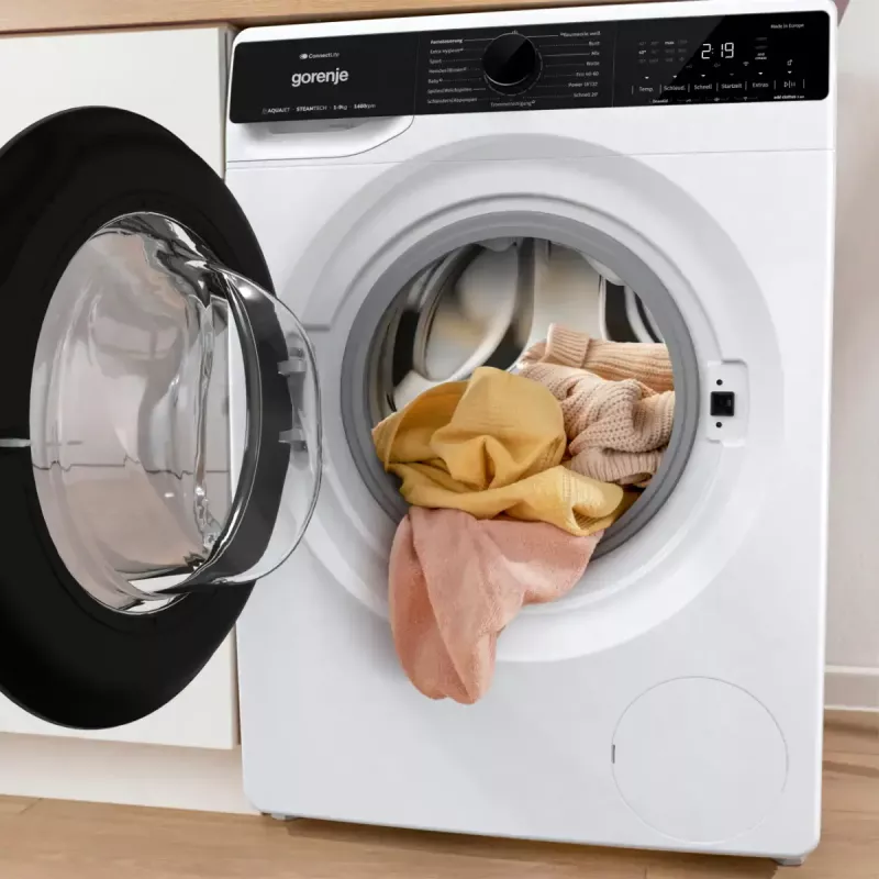 Veļas mazgājamā mašīna Gorenje G600 WPNA94A1TS ar priekšējo ielādi 9 kg 1300 RPM Balta A