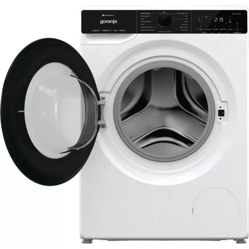 Veļas mazgājamā mašīna Gorenje G600 WPNA94A1TS ar priekšējo ielādi 9 kg 1300 RPM Balta A