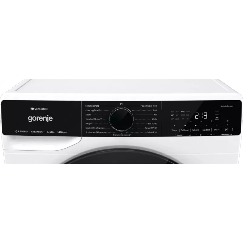 Gorenje WPNA14A3TS veļas mašīna Priekšējā ielāde 10 kg 1400 RPM Balta