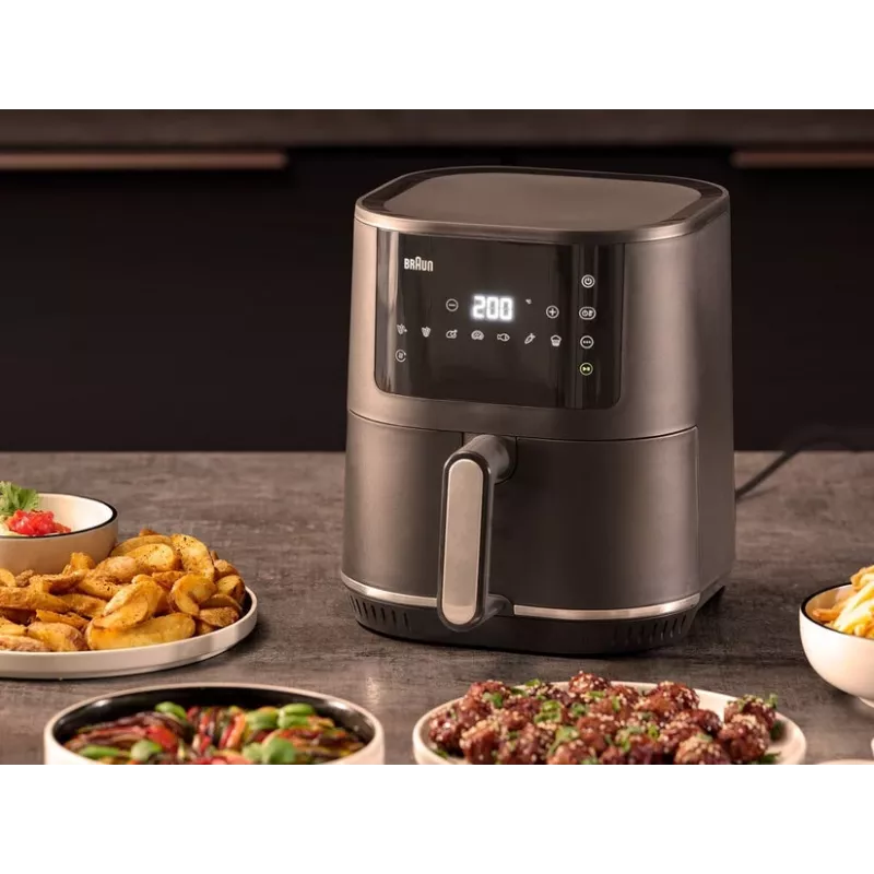 Braun MultiFry 3 Single 4,3 L Brīvi stāvošs 1500 W Karstā gaisa fritieris Melns