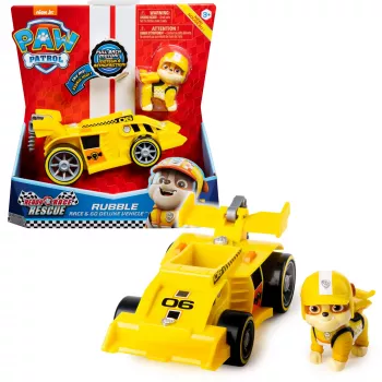 PAW Patrol, Ready, Race, Rescue Rubble's Race & Go Deluxe spēkrati ar skaņām, bērniem vecumā no 3 gadiem