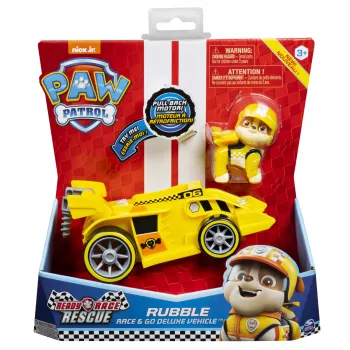 PAW Patrol, Ready, Race, Rescue Rubble's Race & Go Deluxe spēkrati ar skaņām, bērniem vecumā no 3 gadiem