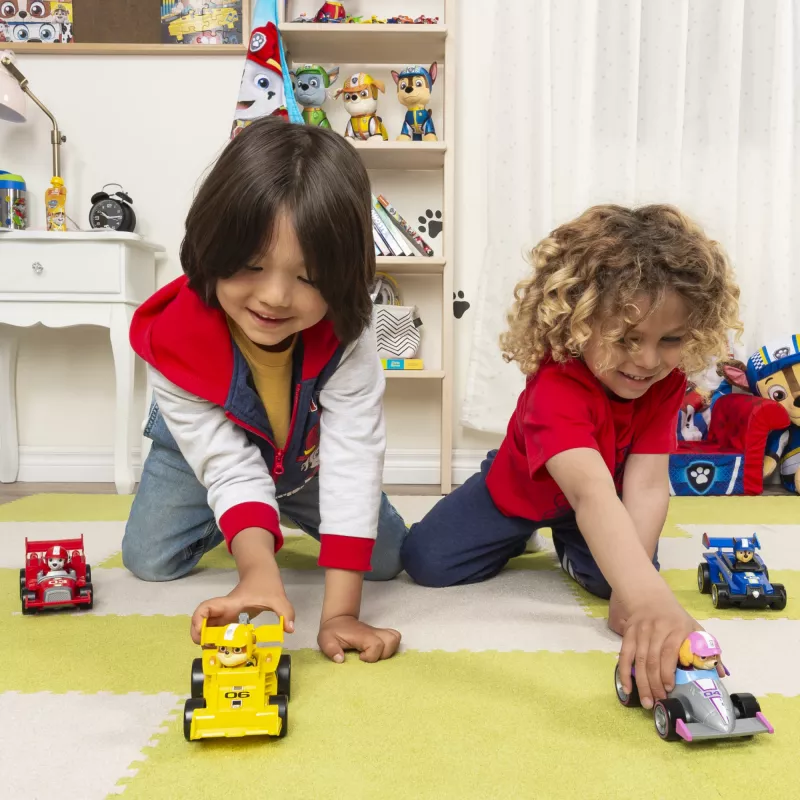 PAW Patrol, Ready, Race, Rescue Rubble's Race & Go Deluxe spēkrati ar skaņām, bērniem vecumā no 3 gadiem