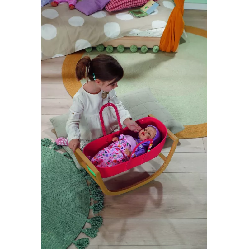 Cradle for dolls zapf creation BABY born 3-in-1 Pinplay — lelle furniture, convertible cradle/bed/carrier