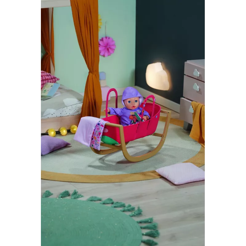 Cradle for dolls zapf creation BABY born 3-in-1 Pinplay — lelle furniture, convertible cradle/bed/carrier