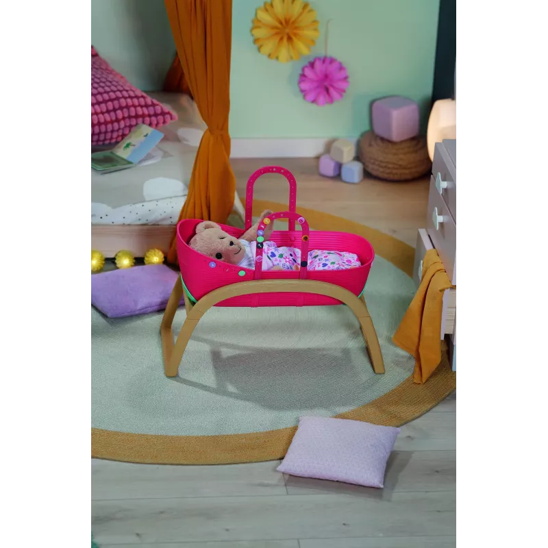 Cradle for dolls zapf creation BABY born 3-in-1 Pinplay — lelle furniture, convertible cradle/bed/carrier