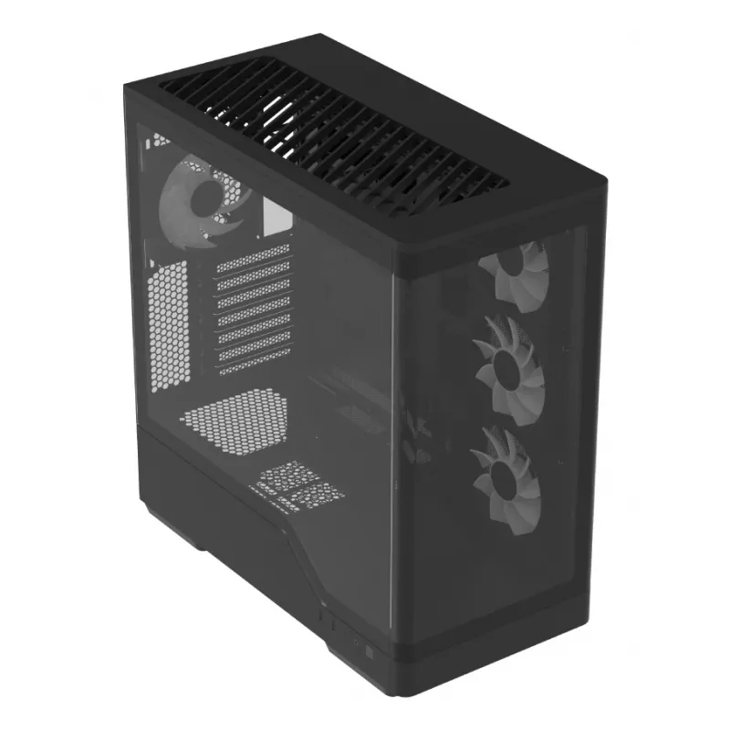 Datora korpuss AeroCool Geh Midi P500A Melns