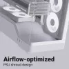 PC case AEROCOOL Geh Midi P500A balta — mid-tower ATX chassis, balta finish