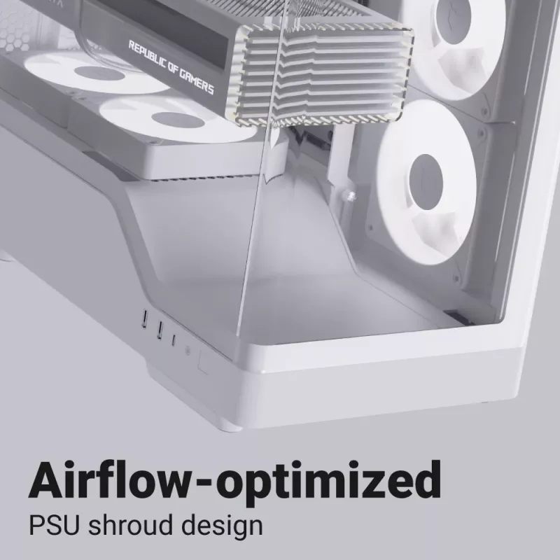 PC case AEROCOOL Geh Midi P500A balta — mid-tower ATX chassis, balta finish