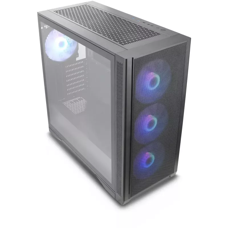 Tower case Silentware Air 1000, melns, rūdīta stikla sānu panelis
