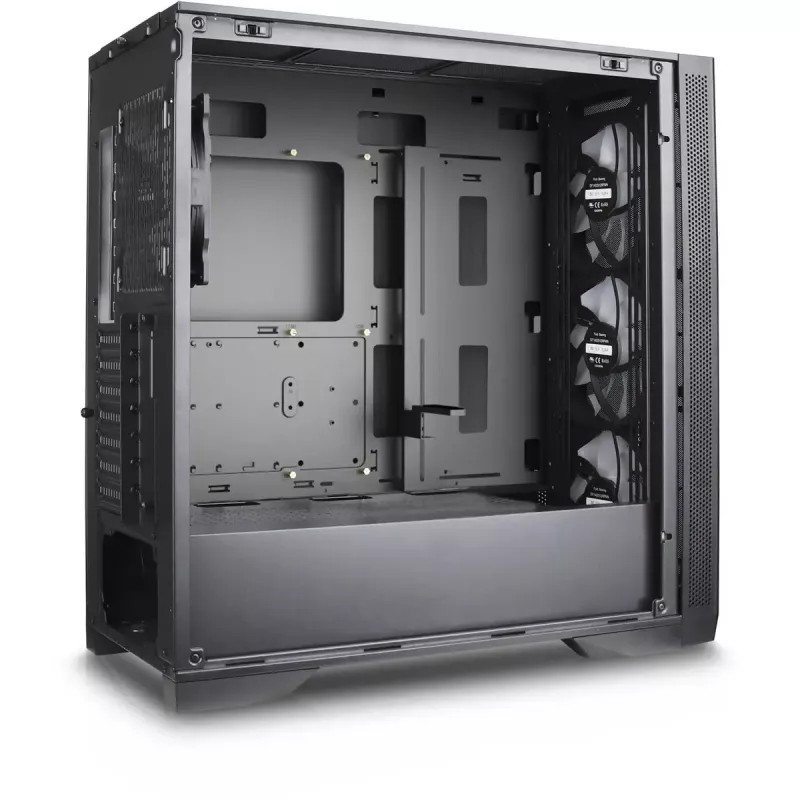Tower case Silentware Air 1000, melns, rūdīta stikla sānu panelis