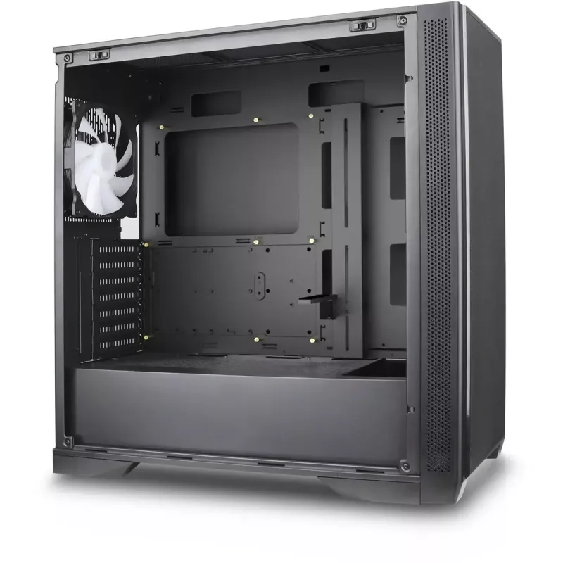 Tower case Silentware Air 1000, melns, rūdīta stikla sānu panelis