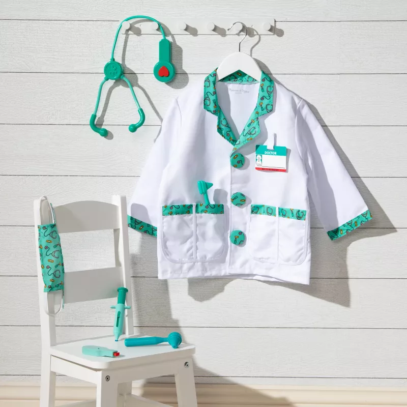 Melissa & Doug MPP RLP Doctor Rl Ply Costume Set GML Fancy kostīms bērniem unisex formas tērps