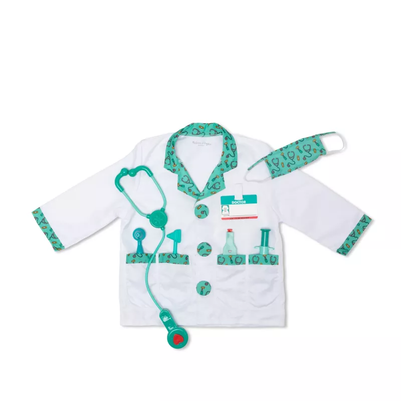 Melissa & Doug MPP RLP Doctor Rl Ply Costume Set GML Fancy kostīms bērniem unisex formas tērps