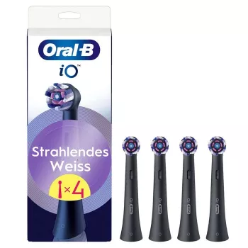 Oral-B iO Radiant balta rezerves uzgaļi, 4 gab., melni
