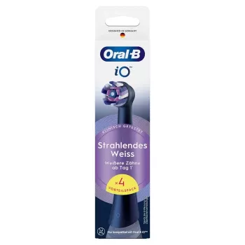 Oral-B iO Radiant balta rezerves uzgaļi, 4 gab., melni