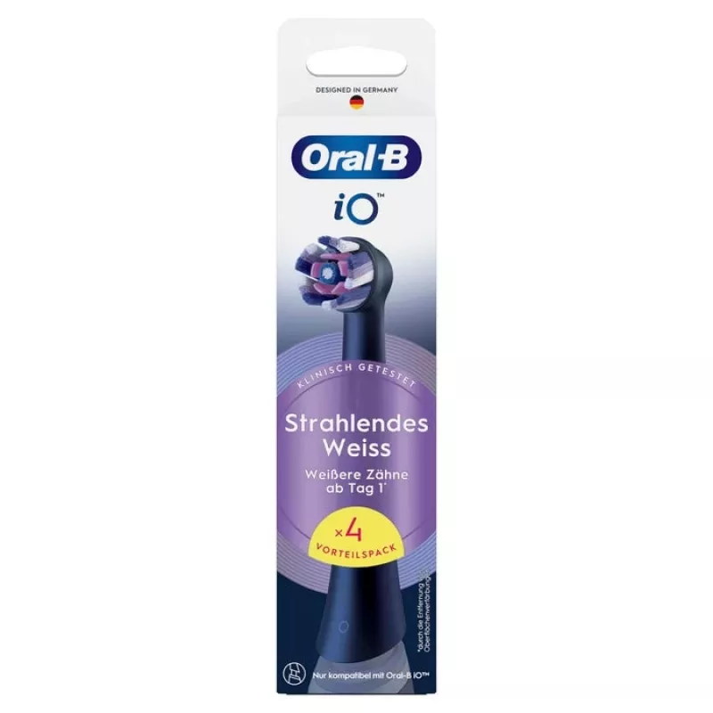 Oral-B iO Radiant balta rezerves uzgaļi, 4 gab., melni