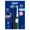 Elektriskā zobu birste BRAUN Oral‑B iO Series 2 Duo melna/zaļa, uzlādējama, modelis 62418