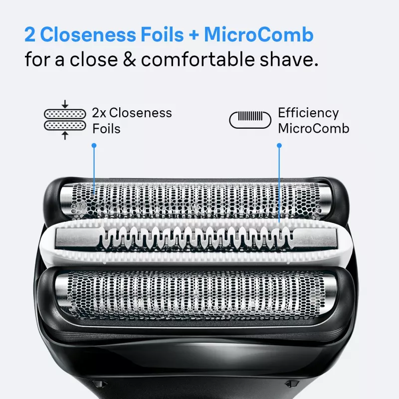 Foil shaver BRAUN Serie 3 3000S, pelēka, foil system, built-in NiMH baterija, AC/baterija power, 57×48×156 mm