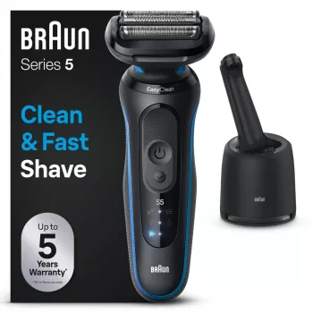Braun Series 5 52-B7000cc folijas skuveklis ar trimmeri, melns, litija jonu akumulators