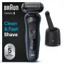 Braun Series 5 52-B7000cc folijas skuveklis ar trimmeri, melns, litija jonu akumulators