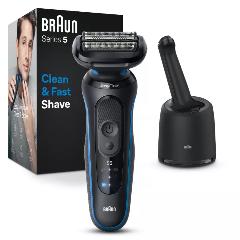 Braun Series 5 52-B7000cc folijas skuveklis ar trimmeri, melns, litija jonu akumulators