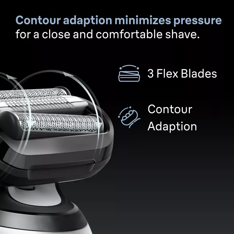 Elektriskais skuveklis BRAUN Series 6 62-B1200S Wet & Dry ar integrētu bārdas apgriezēju