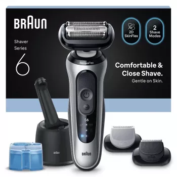Folijas skuveklis Braun Series 6 62-S7650cc sudrabains litija jonu baterija