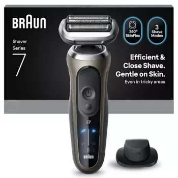 Braun Series 7 72-C1200s elektriskais skuveklis - mitrai un sausai skūšanai, melns/bronzas, nerūsējošais tērauds