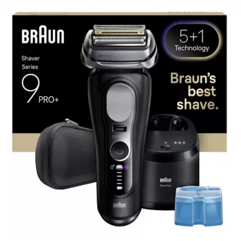 Folijas skuveklis Braun Series 9 Pro+ 9660CC Melns Sudraba Nerūsējošais tērauds